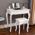 thumbnail image 2 of Vanity Dressing Table Jewelry w/Stool Makeup Set Dreser Desk w/Mirror & 4 Drawer, 2 of 10