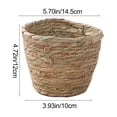 thumbnail image 3 of syligr Woven Flower Pot Storage Basket 8x6.7x6", Imitation Rattan Planter Holder, Plastic Faux Woven Basket for Indoor Plants, Home Garden Decor, Decorative Pot Cover, Gift for Plant Lovers, 3 of 6