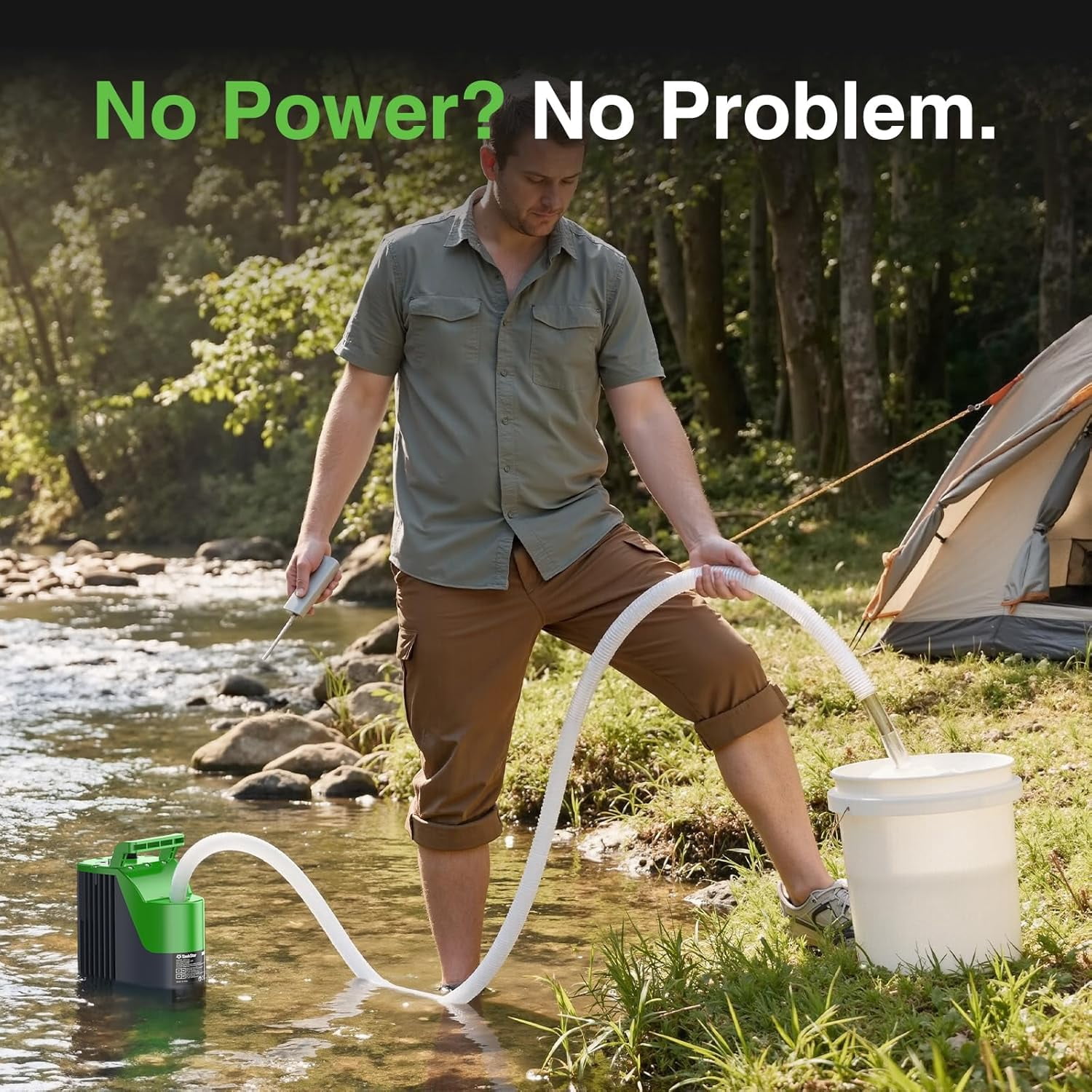 TaskStar Cordless Submersible Water Pump with Remote Control,  Battery Powered Sump Pump, Emergency Backup Water Drain Pump for Pool Pond Basement Garden Tub Camping
