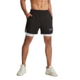 thumbnail image 1 of Men's Active Sweatpants with Inner Layer Athletic Running Shorts 2 in 1 Gym Workout Fitness Phone Pocket Drawstring Shorts, 1 of 8