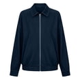 thumbnail image 7 of Horkkom Suede Jacket Women Winter Zip Up Cropped Jacket Casual Trendy Lapal Jacket S, 7 of 7