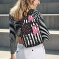 thumbnail image 4 of Defioc Ribbon Breast Cancer Awareness for Canvas Backpack,Travel Rucksack Unisex Knapsack Laptop Backpack for Work & College -Small, 4 of 7