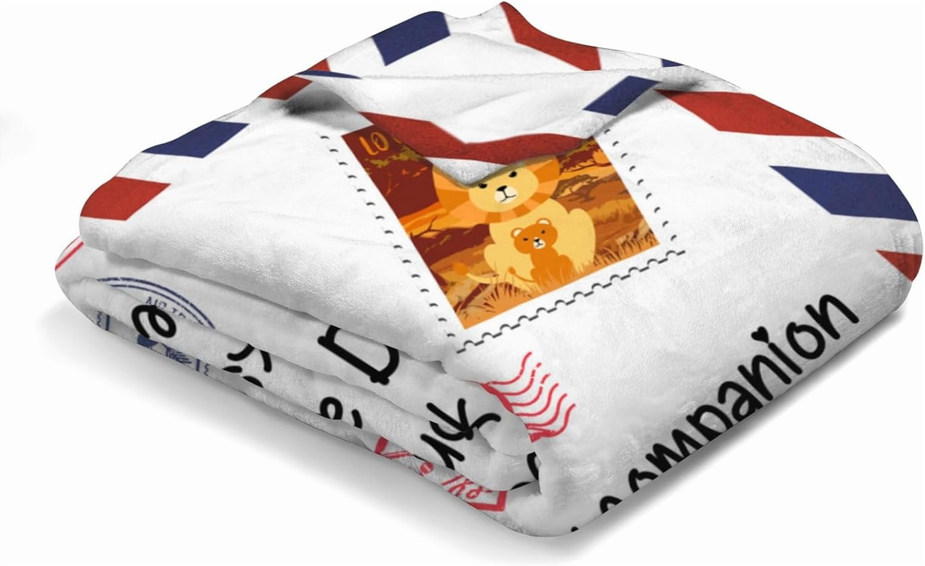 Dad Gift Blanket, Dad Blanket from Daughter, Dad Gifts from Son Daughter, Birthday Gifts for Dad, Father''s Gifts for Dad, Gifts for Dad, Postcard Letter Blanket for Dad-60*80