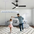 thumbnail image 5 of ALKAFY 2-Pack 42 inch Black Modern Ceiling Fan - 3-Blade Smart DC Motor, LED Light & Remote for Bedroom, Living Room, 5 of 9