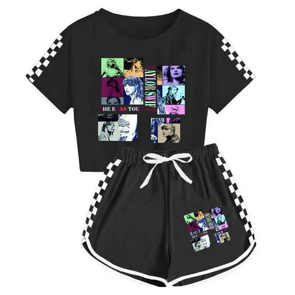 Kids Teens Boys Girls Taylor Swift Printed T-shirts Tops Shorts Swiftie Fans Sportswear Tracksuit Set Gifts - 19