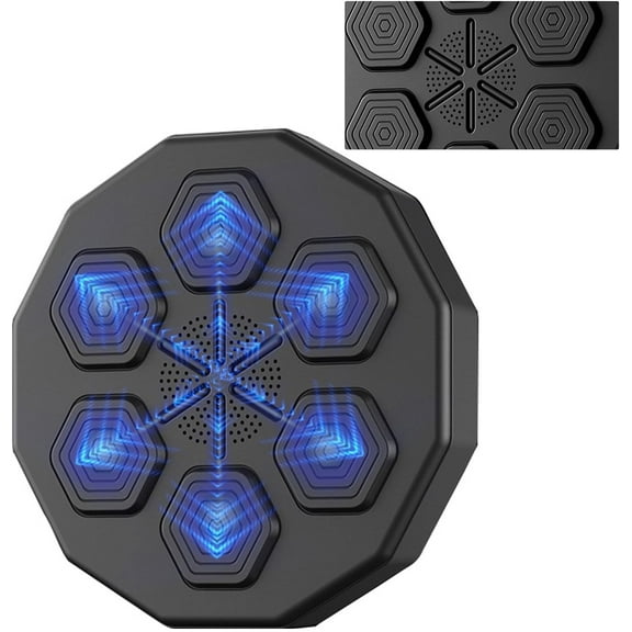 Annuodi Boxing Music Machine 15.7inch Smart Boxing Equipment Wall Target Electronic Punching Machine with Boxing Gloves, LED, Bluetooth Connection for Indoor Gift Training