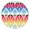 JORGE OSWALDO NAVAJO, variant on 44Inch Boho Chic Floral Round Tablecloth with Elastic Hem, Stretchable Cover Fits 38"-42" Tables, Wrinkle Resistant Decor