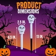 thumbnail image 4 of (5) Halloween Solar LED Skull Stake Lights, 13in Easy Install Plastic Solar-Powered Yard Stakes Spooky Lantern Pathway Markers Outdoor Waterproof Garden Light Haunted House Night Props, 4 of 8