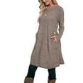 thumbnail image 3 of Maean Women's Knit Long Sleeve Dress Fall Winter Crewneck Casual Midi Tunic Dresses with Pockets, 3 of 5