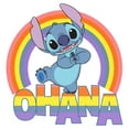 thumbnail image 2 of Women's Lilo & Stitch Rainbow Ohana Graphic Tee White X Large, 2 of 4