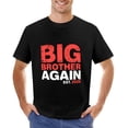thumbnail image 7 of Big Brother Again Effortless Men's Cotton Short Sleeve HD Print Tee for Casual T-Shirt Crew Neck Top Black 2XL, 7 of 7