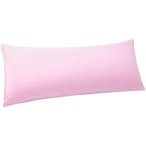 Unique Bargains Envelope Closure Washed Microfiber Body Pillowcases Light Pink 20"x60"
