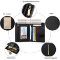 thumbnail image 3 of Cartera de piel auténtica para mujer, cartera pequeña para mujer con bloqueo RFID, cartera para mujer con bolsillo con cremallera y 14 ranuras para tarjetas, 3 of 5