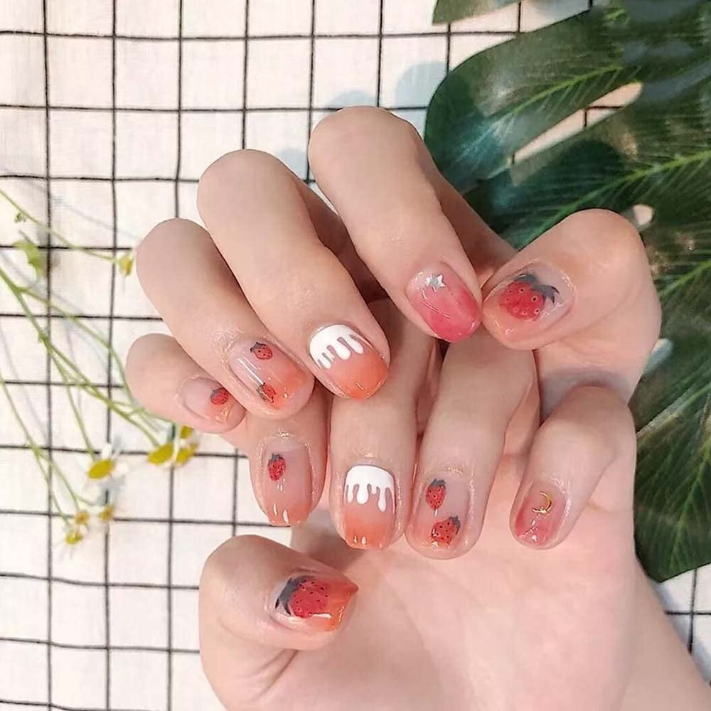 Southwit Lovely Decal Strawberry Adhesive Manicure Accessories Nail Art  Decoration 5D Engraved Nail Sticker DIY Nail Art Desgin(2) - Walmart.com
