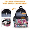 thumbnail image 5 of CHAOYUNYI Dry Wet Gym Backpack with Shoe Compartment for Women Water Resistant Sports Bag for Swimming Beach Yoga Travel, Maple Magenta M, 5 of 8