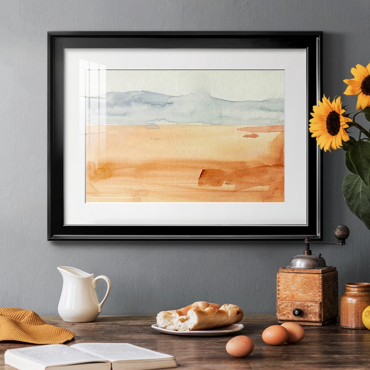 Ash Blue Horizon II Premium Framed Print - Ready to Hang