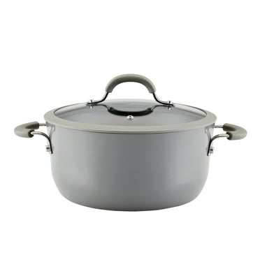 Rachael Ray Cook   Create 5 Quart Aluminum Nonstick Dutch Oven with Lid, Gray
