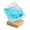 Blue, variant on Storm Glass Weather Predictor 3D Cube Glass Barometer with Base for Home Decor Desk