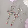 thumbnail image 2 of 1 par de clips colgantes de mariposa de cristal multicolor en joyería de anillos de pezón Yuyangstore entalladura de acero inoxidable, 2 of 8