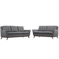 thumbnail image 2 of Modway Beguile Living Room Set Upholstered Fabric Set of 2 in Gray, 2 of 6