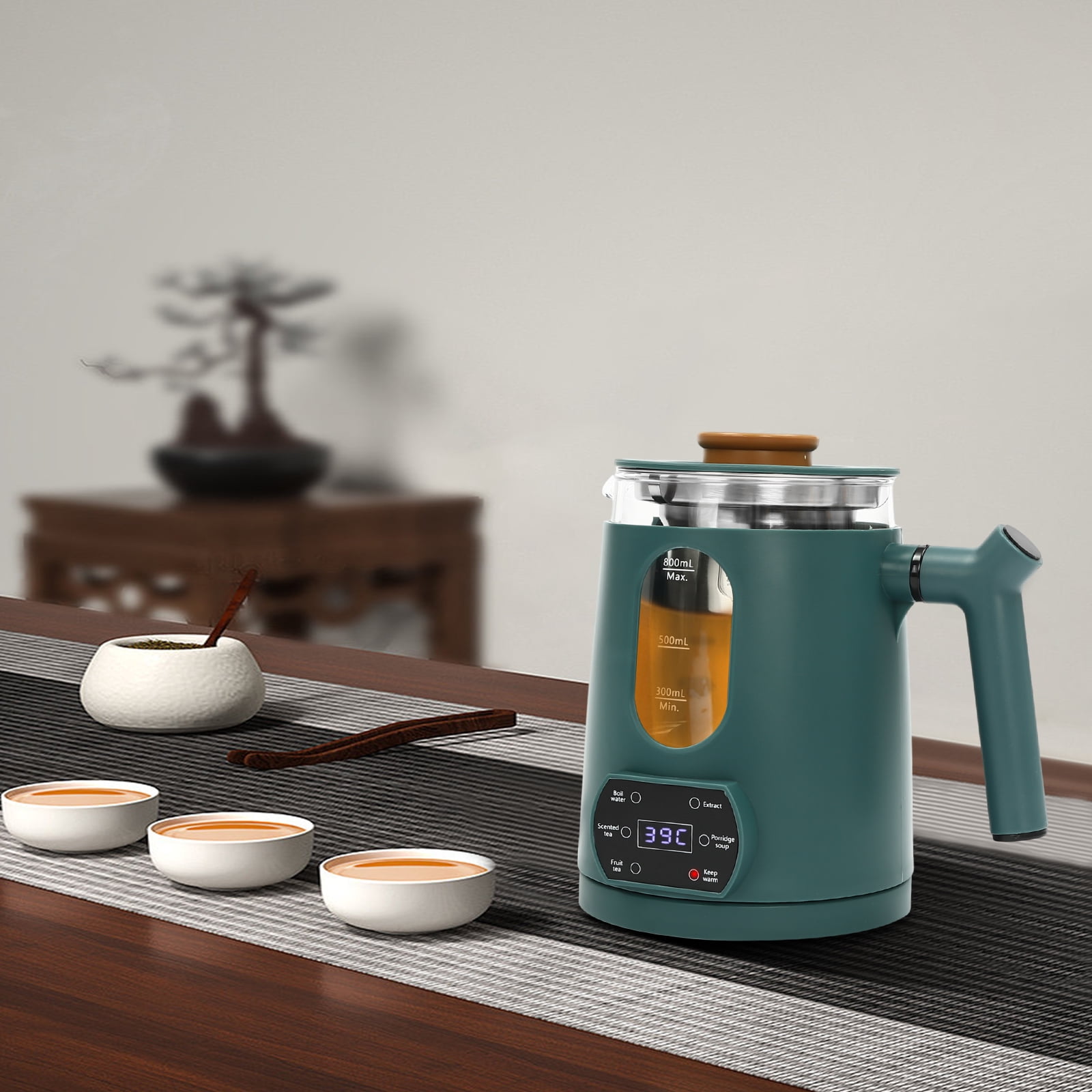 Wildnix 27oz Electric Kettle with Digital Display, Stainless Steel Tea Steamer Mesh, Beak-shaped Spout, and Comfortable Handle