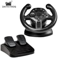 thumbnail image 1 of Volante de juego de rotación de 90 grados con volante de pedal para PS3 / PC para D-INPUT / para X-INPUT Methold EL3447-00B, 1 of 2