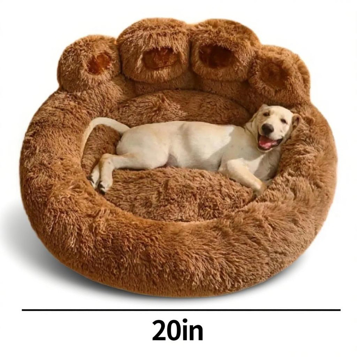 Plush Cozy Dog Bed – Soft Donut/Orthopedic Pet Bed for Small, Medium & Large Dogs, Removable Washable Cover, Comfortable Indoor Lounger
