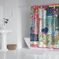 thumbnail image 2 of Waterproof Boho Patchwork Vintage Shower Curtain 72x72 Inch Bohemian Style Stitching Colorful Floral Retro Shower Curtains for Bathroom Hotel Home Decor with 12 Hooks, 2 of 5