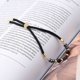 thumbnail image 5 of Adjustable Slider Bracelets Nylon Cord Bracelets with Natural Black Agate(Dyed & Heated) Beads Non-Magnetic Synthetic Hematite Beads and Brass Beads Golden Inner Diameter: 3/4 inch~3-1/8 inch(2~8cm), 5 of 5