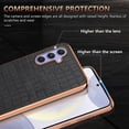 thumbnail image 6 of Crocodile Texture PU Leather Cover for Samsung Galaxy S23 FE, All-Inclusive Camera Lens Protection (without Lens Film) Case Luxury Plating Slim Fit Anti-Fall Plating Frame Phone Case, Black, 6 of 8