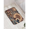 thumbnail image 3 of Ambesonne Earthy Boho Bath Mat, Gothic Woods Waves Sun, 30.2" x 20", Dark Slate Blue Cinnamon, 3 of 3