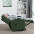 thumbnail image 3 of Homall Power Lift Massage Recliner Chair with Eight Vibrating Massages Ergonomic Chair with Side Pocket and Soft Corduroy for Living Room,Green, 3 of 7