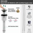 thumbnail image 7 of PARLOS Widespread 2-handle Waterfall Bathroom Faucet with Drain Assembly, 7 of 7