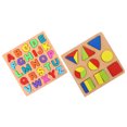 thumbnail image 4 of 2 Sets Shape Sorting Toys Geometric Shape Letter Matching Toys Kids Educational Toys, 4 of 8