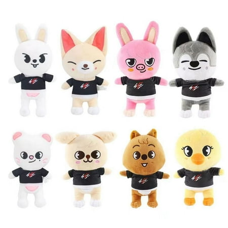 BILLCOS Stray Kids Plush 7.87 Inch Skzoo Plush Toy, Cartoon Anime Skz Soft Stuffed Dolls (8PCS Set)