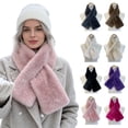 thumbnail image 2 of Eonox Women Faux Fur Scarf, Short Faux Fur Collar Scarves, Soft & Not Bulky, Perfect for Wearing at Home or Going Out, Best Gift for Mom Grandma, 2 of 8