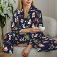 thumbnail image 6 of Fotbe Christmas Critters Delight Pattern Long Sleeve Pajama Set for Women,Sleepwear Set,2-piece Loungewear Set,Soft PJs Comfy Nightwear with Pockets -, 6 of 7
