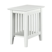 Mission Chair Side Table in White