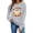 Gray, variant on Womens Sweatshirt Cute Ghost Daisy Graphic Pullover, Bow Print Crewneck Long Sleeve Top, Halloween Casual Sweater