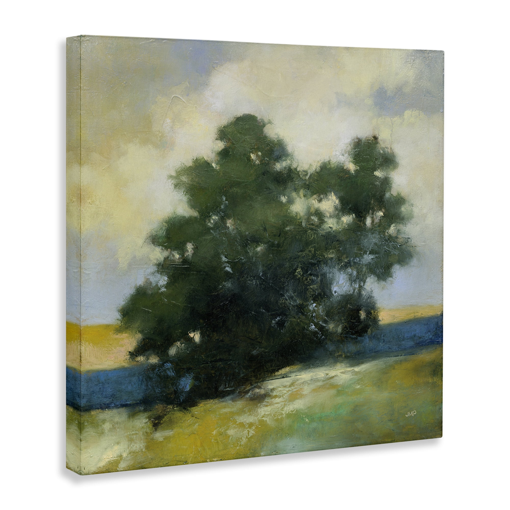 Stupell Industries Solitary Trees Landscape Landscape & Nature Painting Wrapped Canvas Art Print Wall Art, 17 x 17
