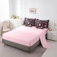 thumbnail image 5 of Manfei Bow Letter Y Bedding Comforter Set for Girls, Pink Initial Ribbon Full Bedding Set, Pink Reversible, 7 Pieces, 5 of 7