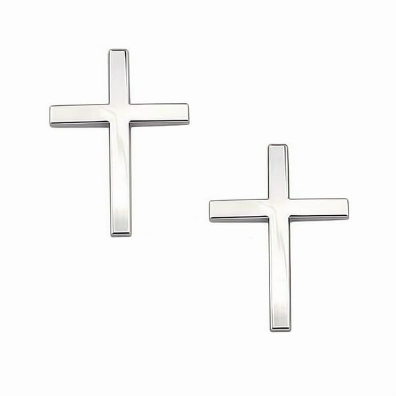 A 2-Pack Cross Car Decal - Religious Window Sticker, Waterproof Vinyl