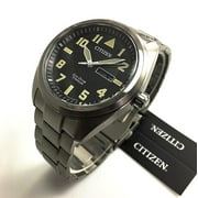 Citizen Garrison Men's Black Dial Titanium Eco-Drive Watch BM8560-53E