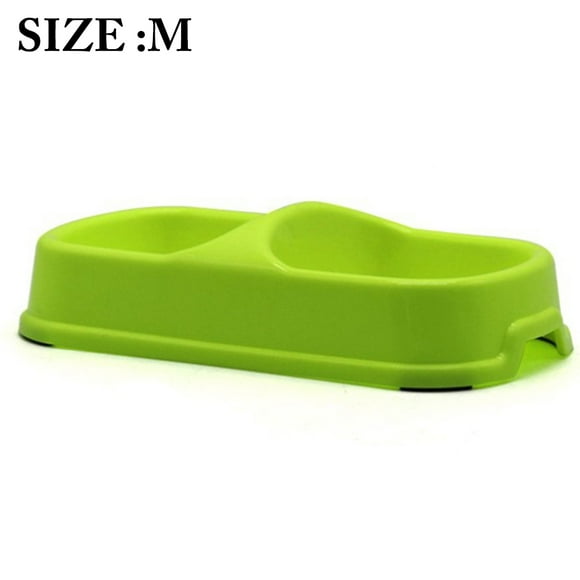 Pet Bowl Anti-skid Double-bowl Design Pet Food Bowl Pet Feeder Bowl for Cats