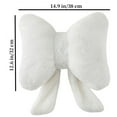thumbnail image 2 of Bow Pillow Throw Pillows Soft Furry Pillows Butterfly Shaped Decorative Pillows Cute Bowknot Plush Pillow Stuffed Plush Pillows for Bed Couch Sofa Home Decor,White 14.9 * 12.6inch,Topboutique, 2 of 5