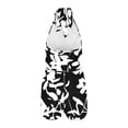 thumbnail image 6 of Women's Boho Floral Print Halter Romper Sleeveless Criss Cross Front Short Jumpsuit, 6 of 6