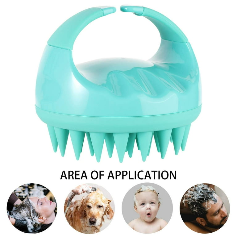 Minkissy Hair Scalp Shampoo Brush Silicone Handheld Shower Head Washer –  BABACLICK