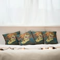 thumbnail image 3 of Ambesonne Colorful Throw Pillow Cover 4 Pack, Girl Roses Hearts, 24", Petrol Blue Caramel, 3 of 6