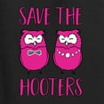thumbnail image 6 of Wild Bobby Breast Cancer Awareness Save the Hooters 2 Chicks Funny Front and Back Women Long Sleeve Tee, Black, Small, 6 of 6