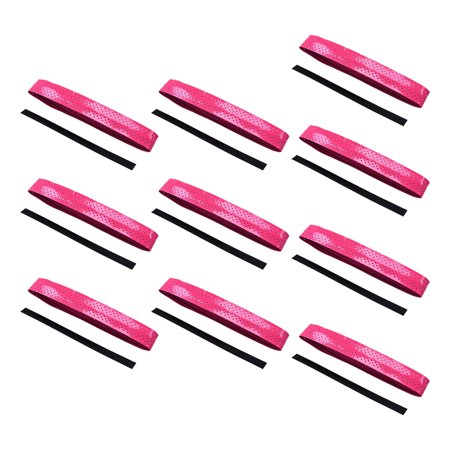 10pcs Badminton Racket Grip Tape Non-Slip Convenient Sweat Absorption Breathable Deep Pink